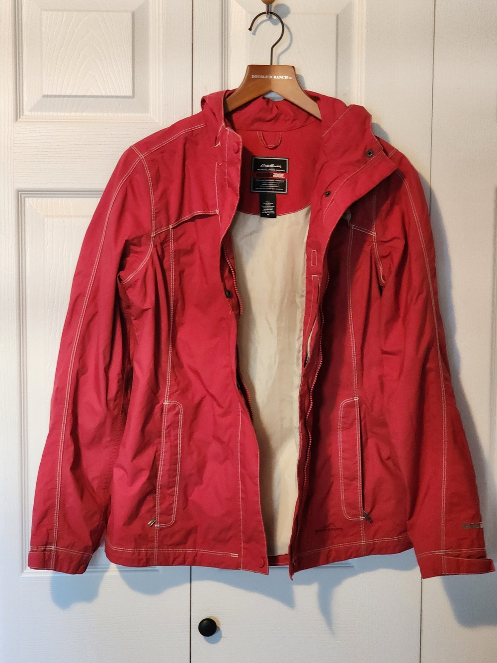 EDDIE BAUER Red Hooded Women's Ski Jacket Size Medium - Picture 7 of 15